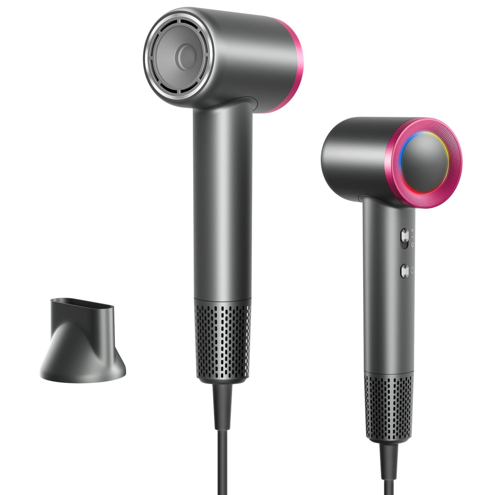 Ionen-Haartrockner 110000 U/min, leise 50dB, 4 Heiz- & 2 Stufen | 300 Mio. Anionen gegen Frizz, Schnelltrocknung in 2 Min, leiser 50dB Betrieb, 1350W, hitzebeständiges Kunststoffgehäuse