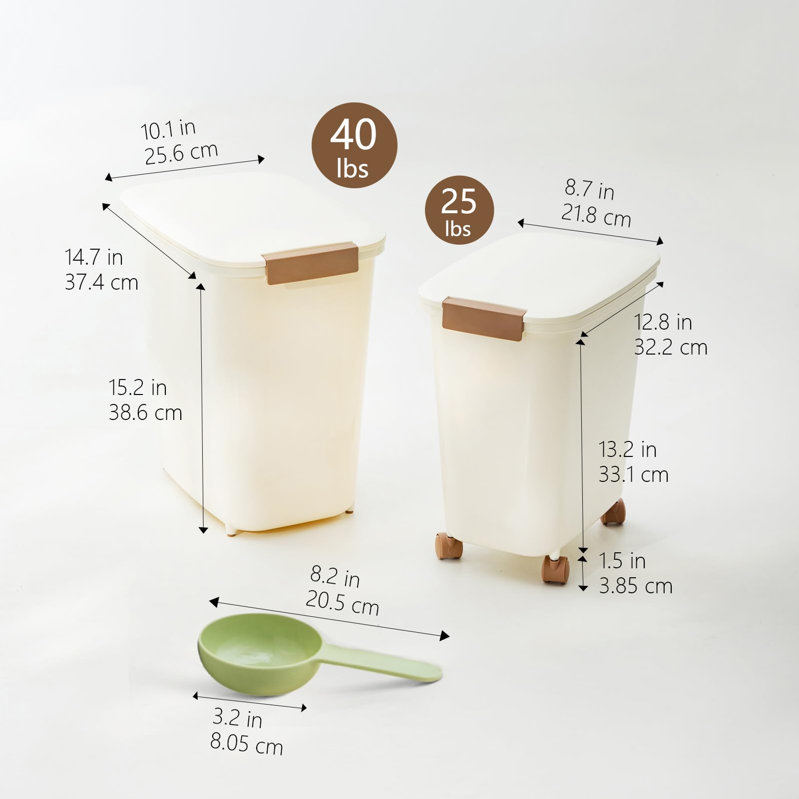 Distributore di riso 4,5 kg, contenitore con misurino, contenitore per alimenti e cereali, per uso domestico, per cucina, dispensa (B-20L-1)