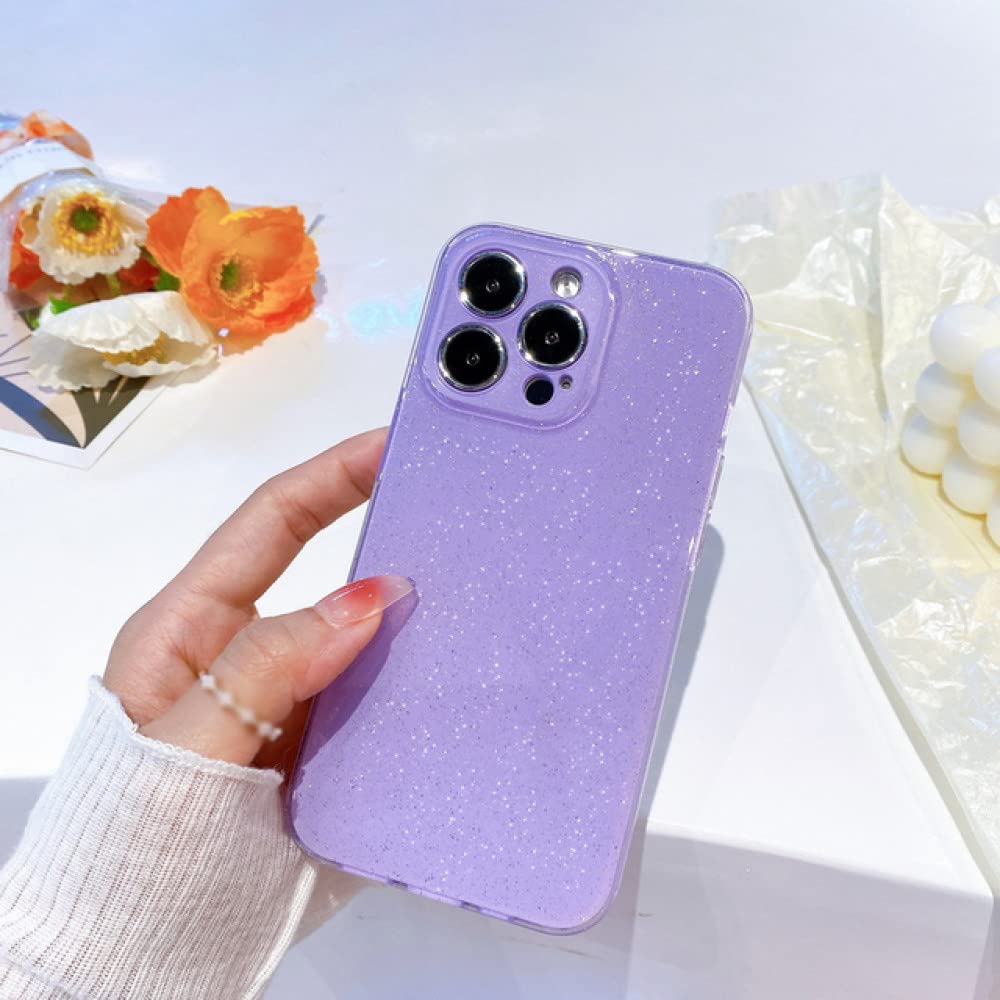 Coque à paillettes violette pour iPhone SE 2022 antichoc - 7
