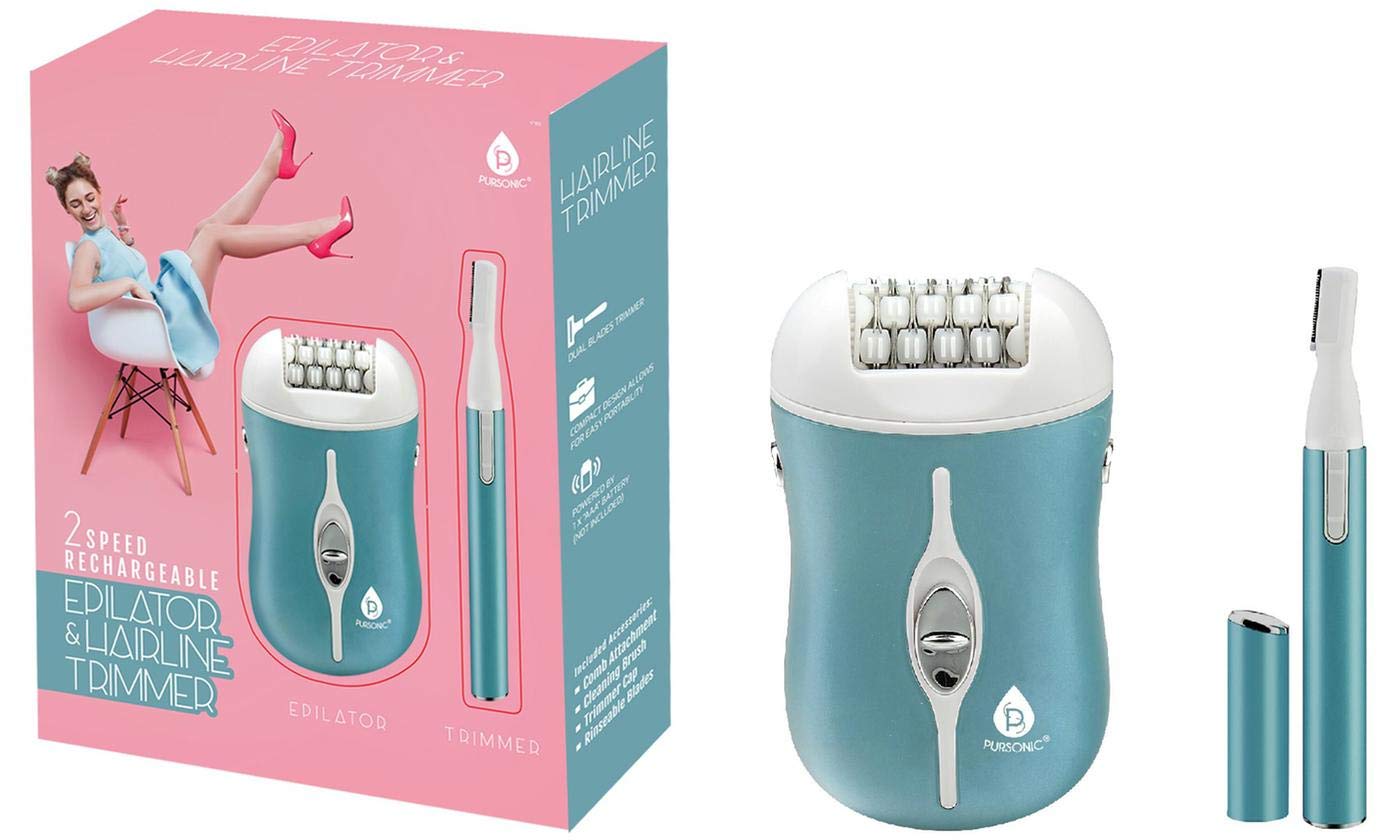 Pursonic 2 Speed Rechargeable Epilator & Hairline Trimmer