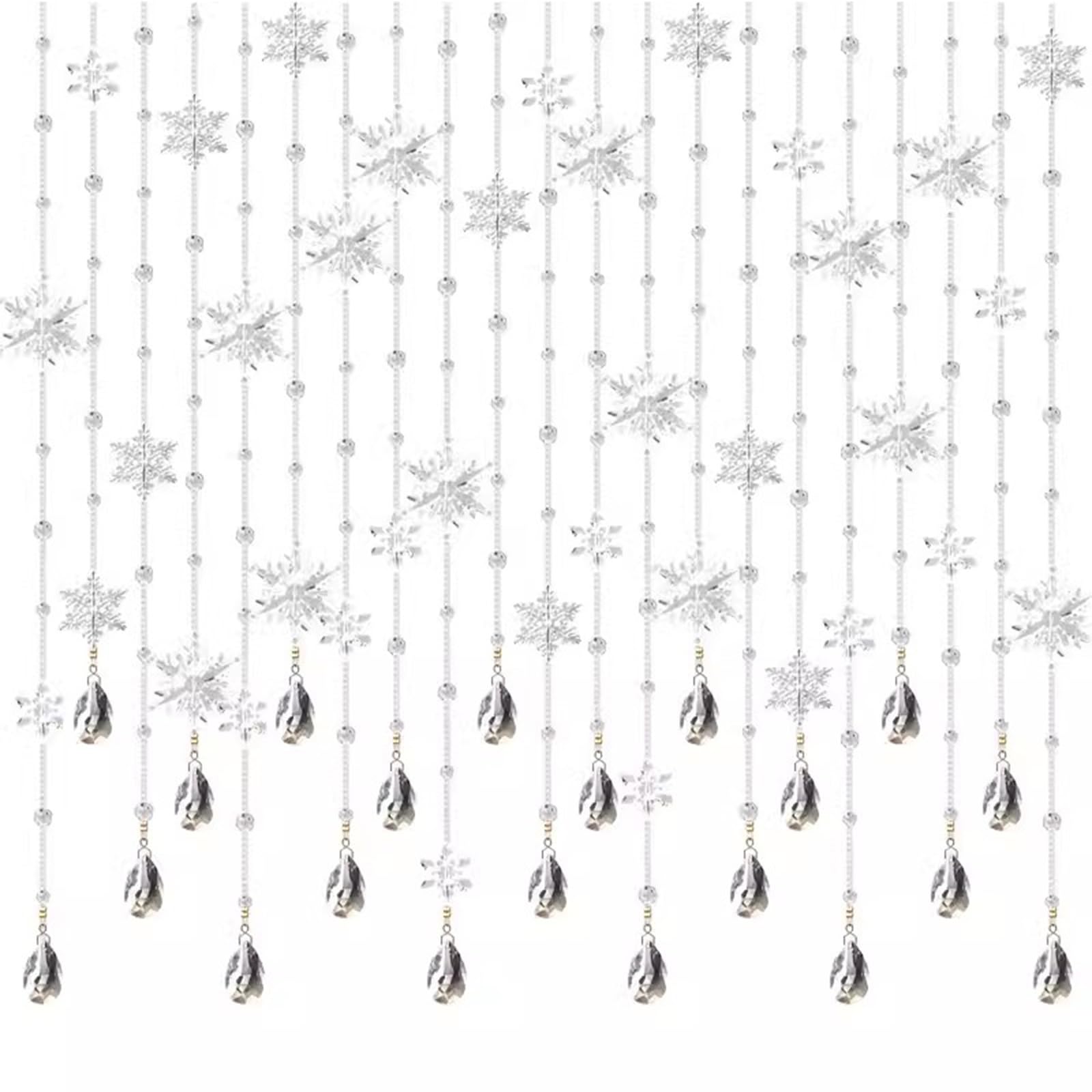 Rideau de perles pour portes séparateur cristal salon chic