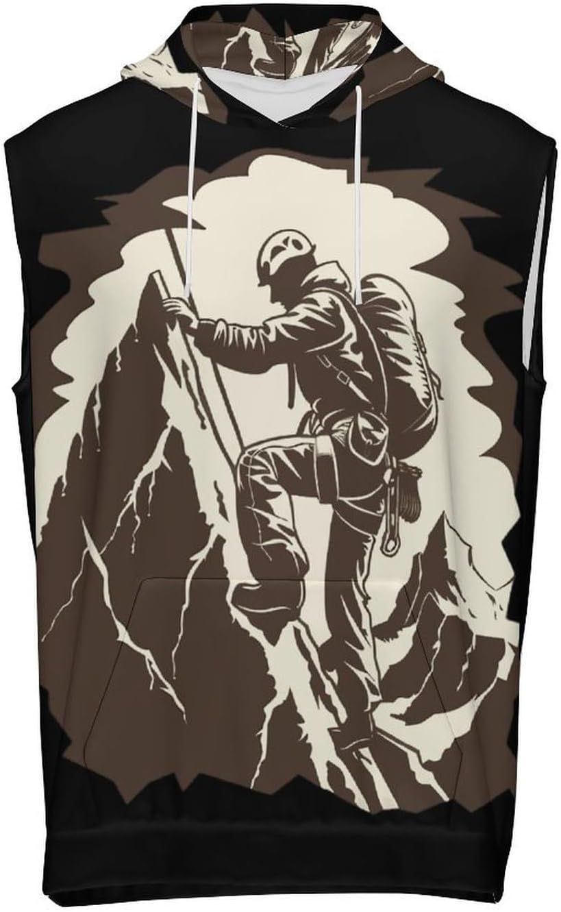 Men's Workout Hooded Tank Tops Sleeveless Muscle Gym T-Shirts