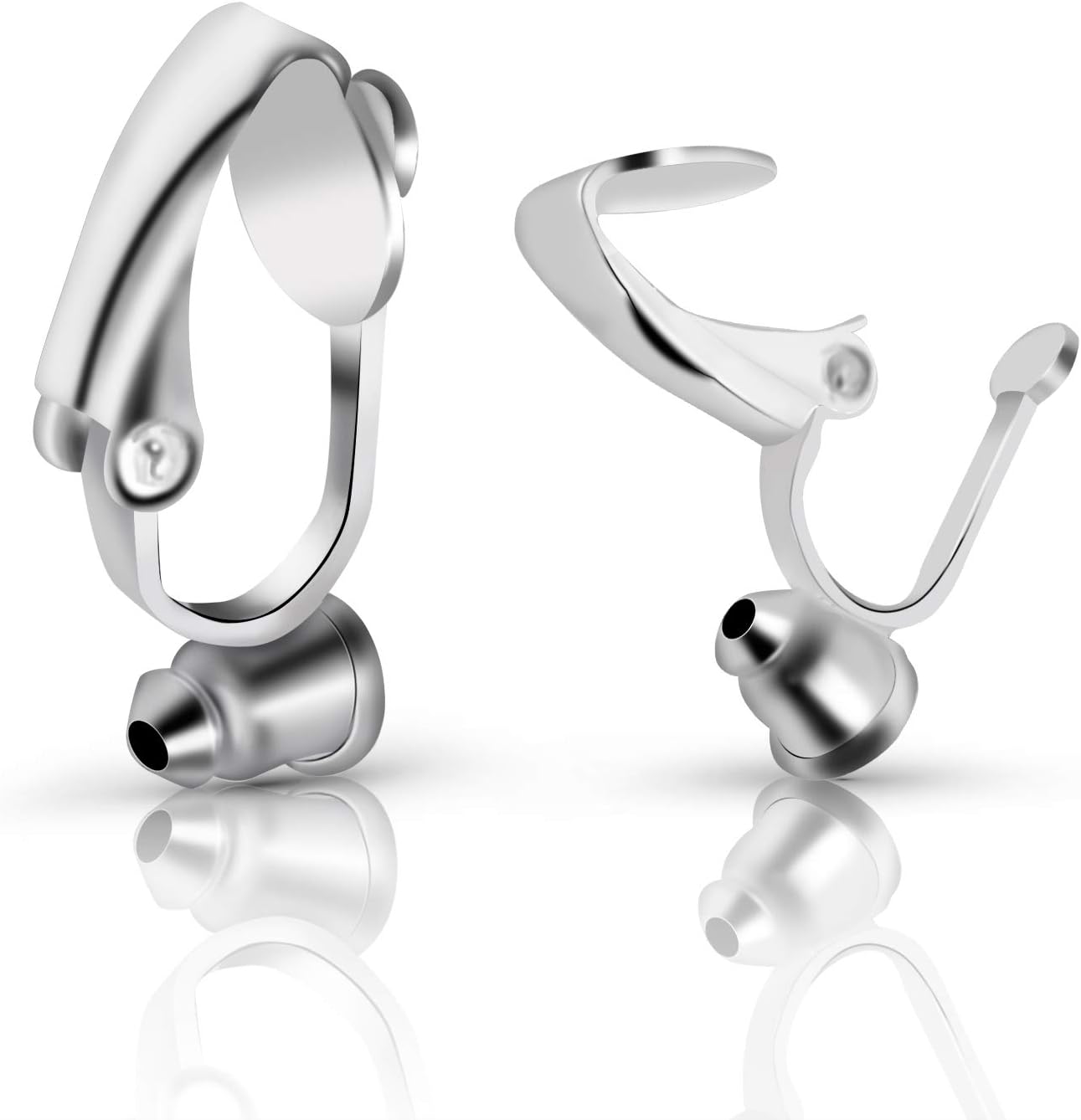 BronaGrand 20 Pieces Earring Clip Backs Clip-on Earring Converter Components Findings with Post for None Pierced Ears, Silver and Gold : Everything Else
