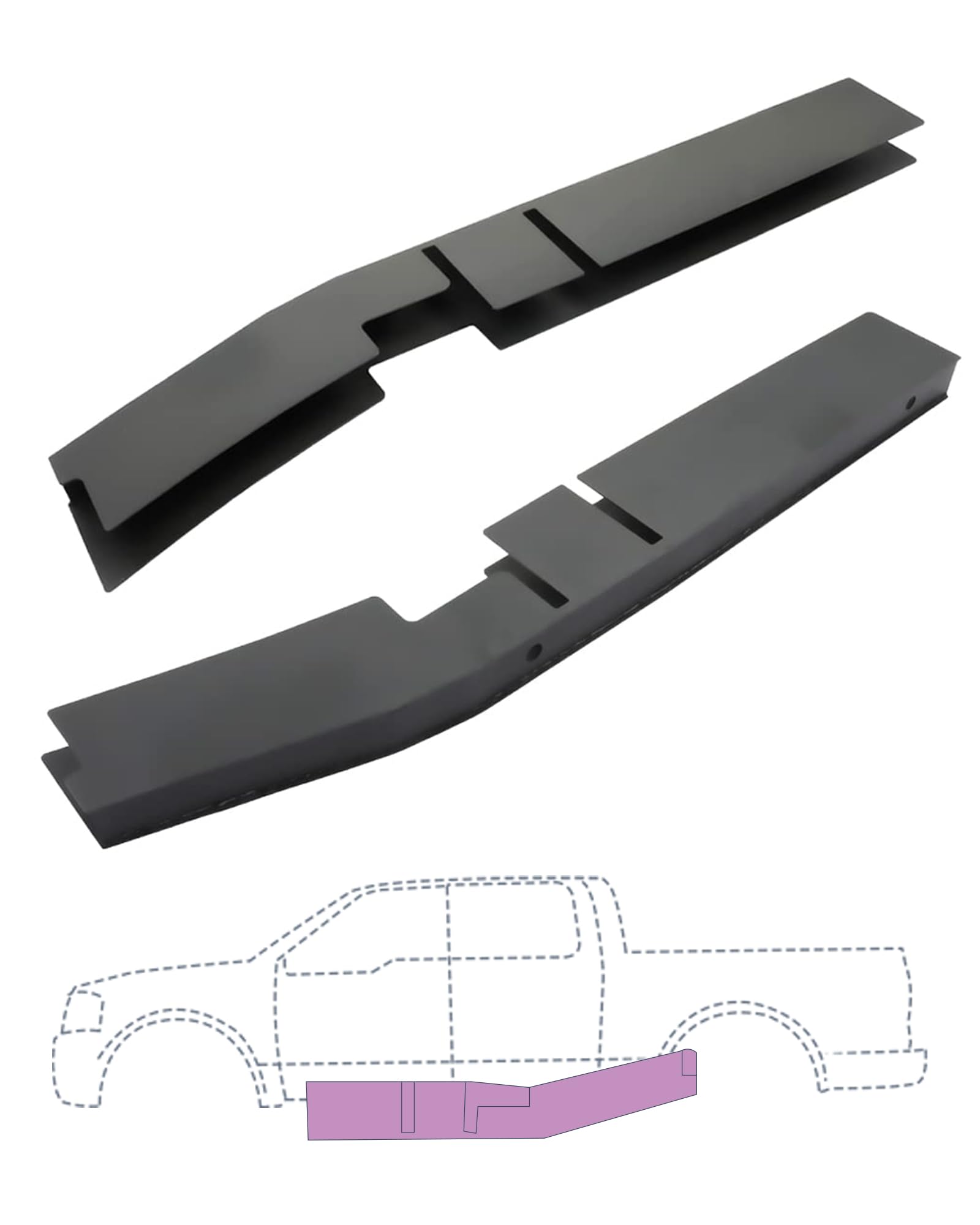 Mountainpeak Mid Frame Rust Repair Kit Fit for 2004-2008 Ford F150 Crew Cab 5.6' Short Bed Frame (4 Doors)