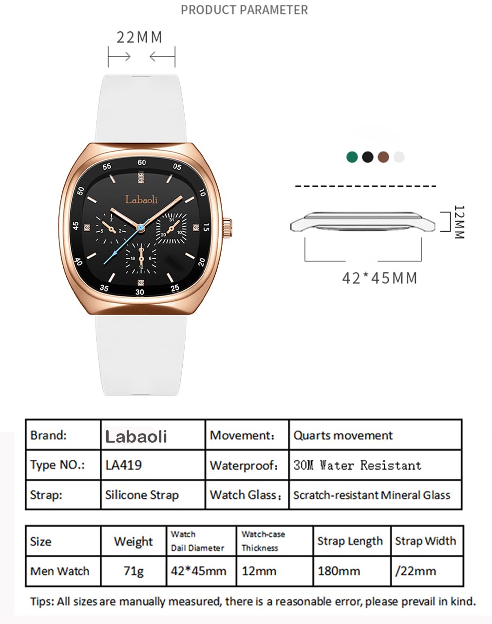 Relojes cuadrados para mujeres jóvenes, correa de silicona deportiva, impermeable, a la moda, casual, simple, analógico, cara grande, para adolescentes, niñas, regalo, reloj de pulsera negro