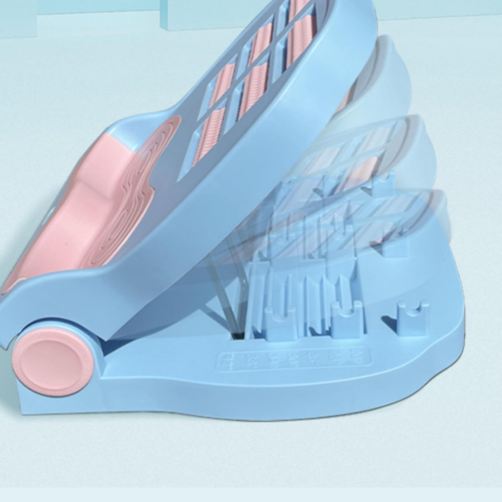 Aparato de Estiramiento de Piernas Plegable con Rodillos y Base Texturizada para Ejercicios de Flexibilidad y Equilibrio Apto para Entrenamiento Diario