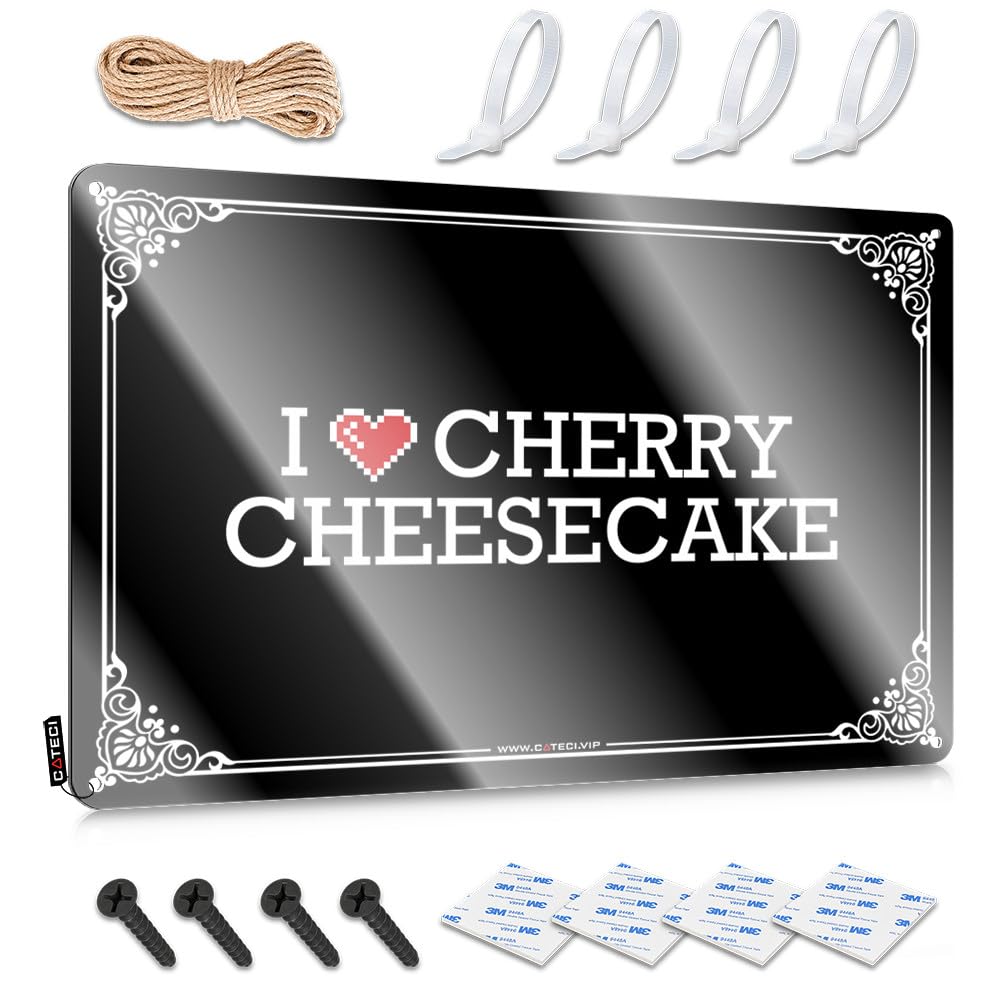 Mens Room Decor Fun Tin Sign | I Love Cherry Cheesecake Classic For Clearance Living Room(20X30CM)