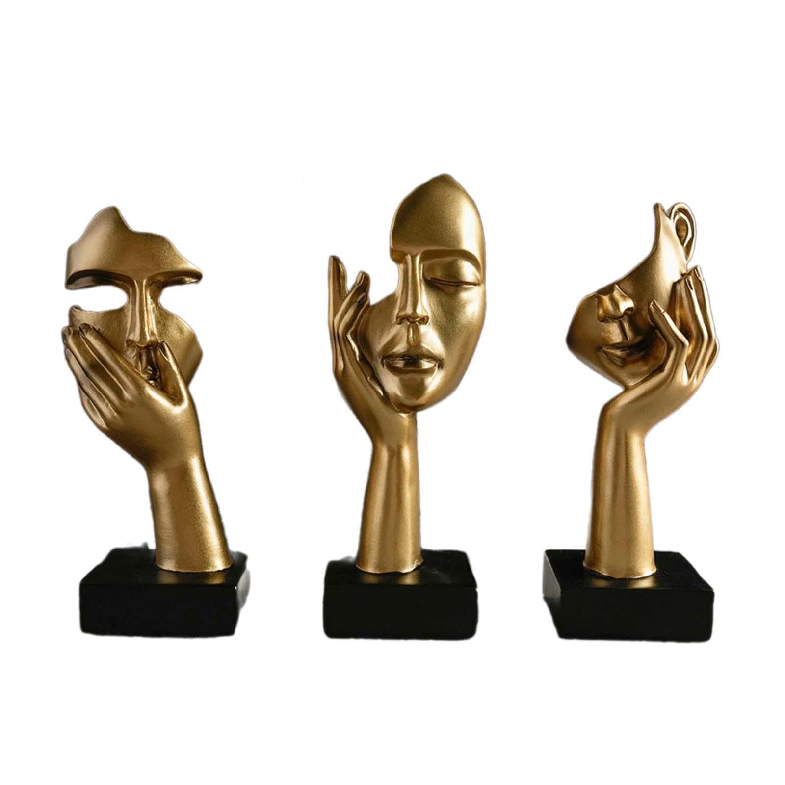 TWISAXC Decorative Resin Collectible Modern Figurines Crafts Aesthetic Thinker Statues Centerpieces for Creative Souvenirs Thinker Statues Abstract Art