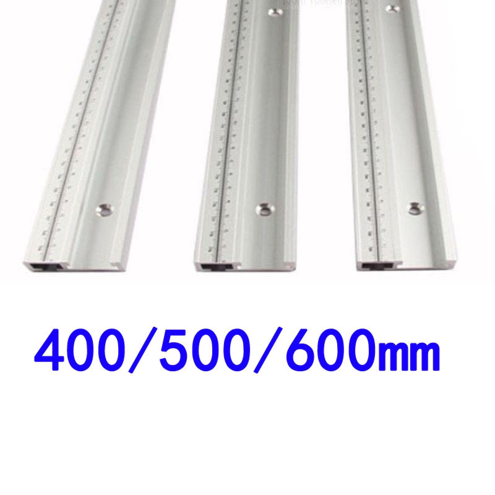 RANRAO Pista de inglete con ranura en T de 600 mm, aleación de aluminio de 600 mm, pista de inglete con ranura en T para carpintería