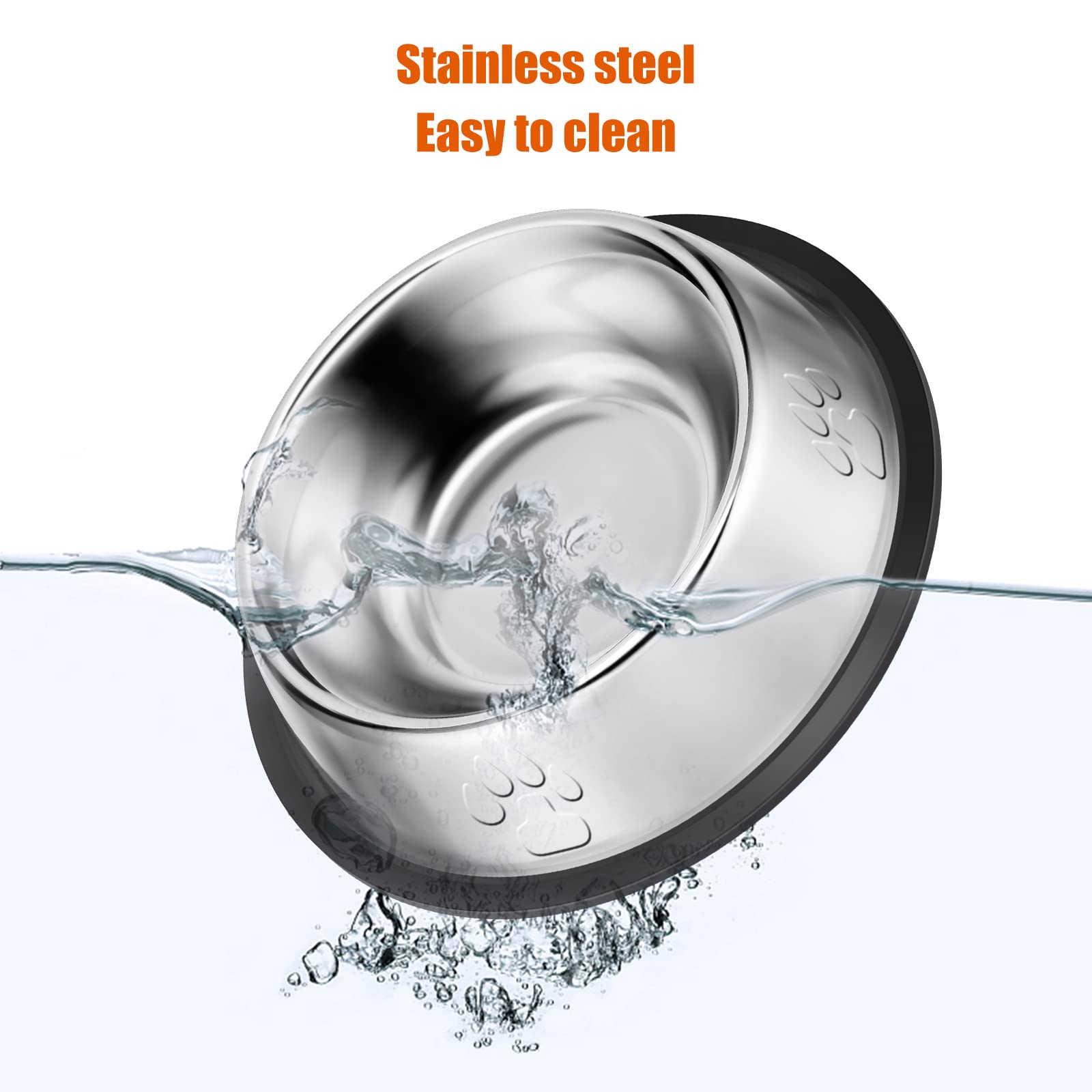 Set 4 Ciotole In Acciaio Per Gatti + Giocattolo - Antiscivolo E Facili Da Pulire - Foto 12