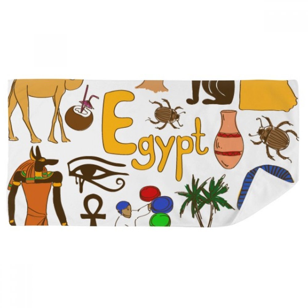 Serviette de bain douce 35x70 cm pour peaux sensibles motif Egypte