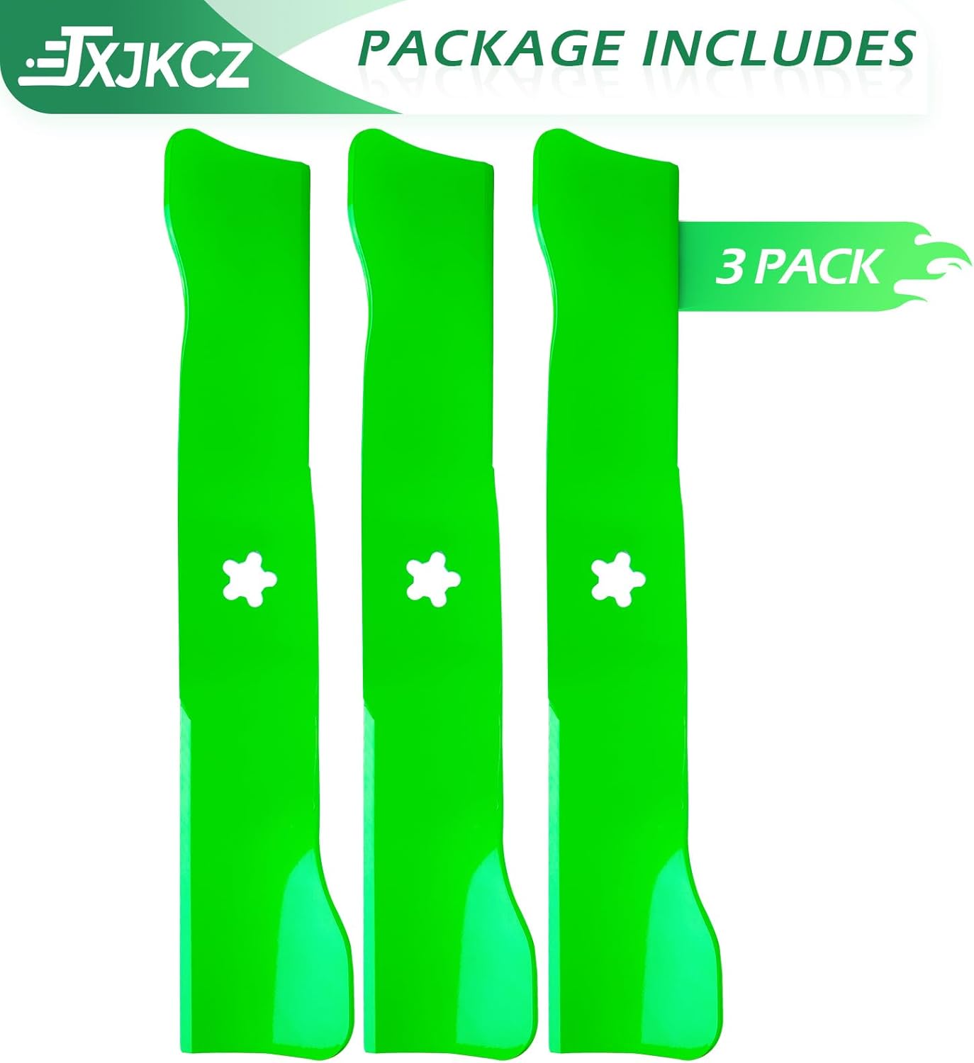 3 Pack 588811002 Mower High-Lift Blade Compatible with Husq Varna TS248TD TS348 Red Max RZT48 YT2348F YT2448F RZT48x 48 Inch Deck Lawn Mower