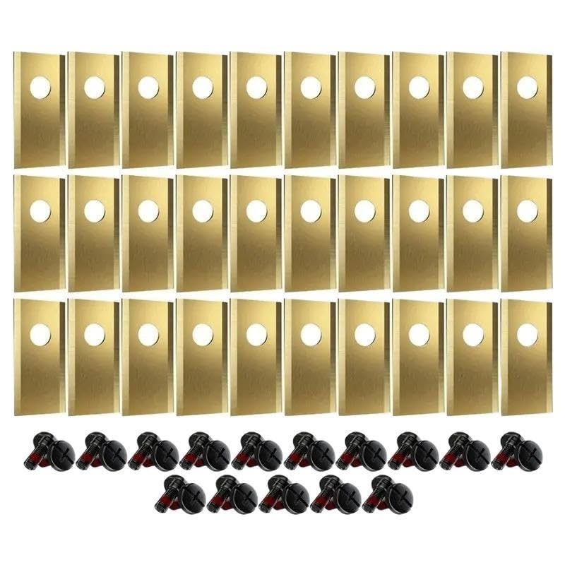 Lame De Tondeuse À Gazon, Compatible Avec ABLK, 60 Lames De Rechange Avec Vis, Compatible Avec Sunseeker, Compatible Avec Smart, Lames De Rechange for Robot Tondeuse À Gazon S