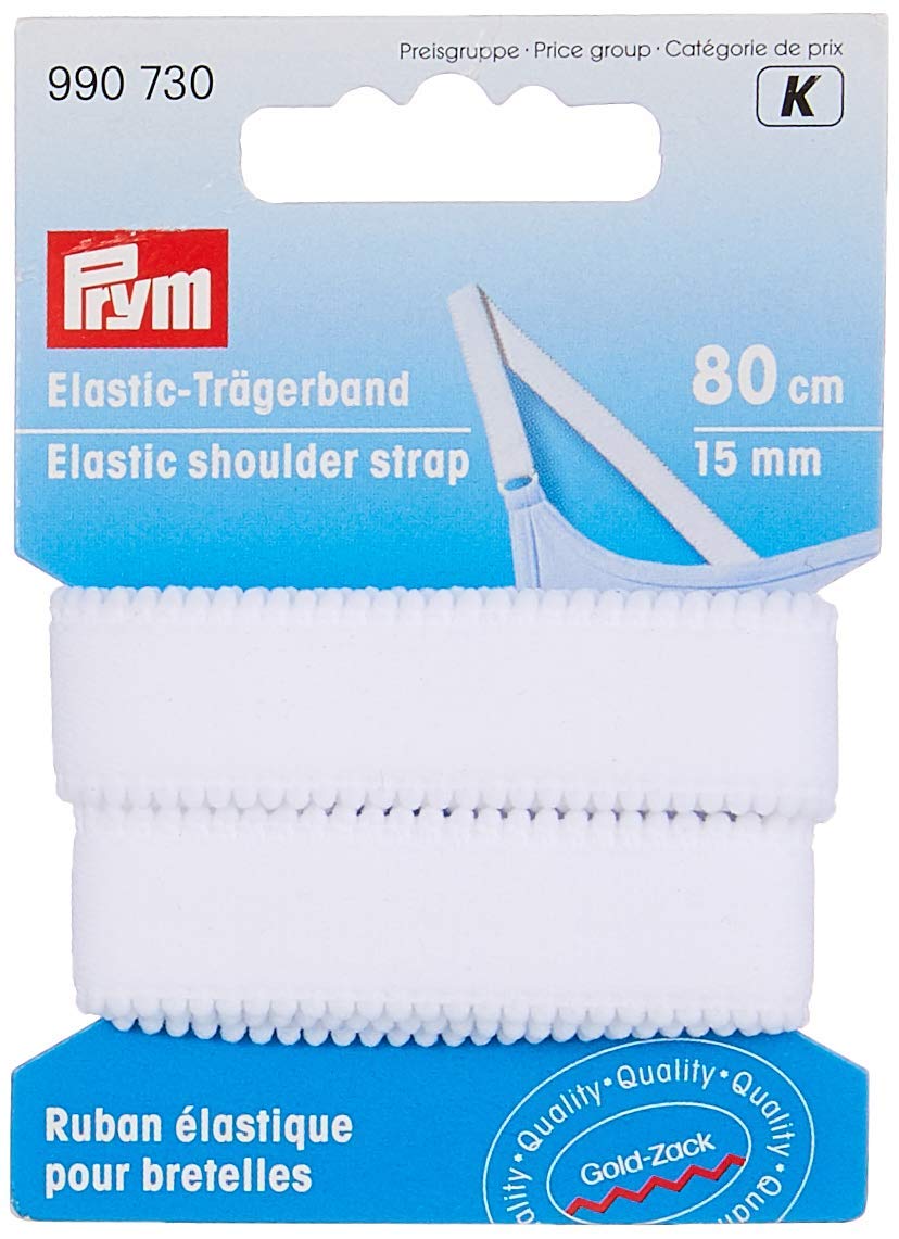 Prym White 990730 Elastic Shoulder Straps, 9.3 X 6.7 X 1.2 Cm