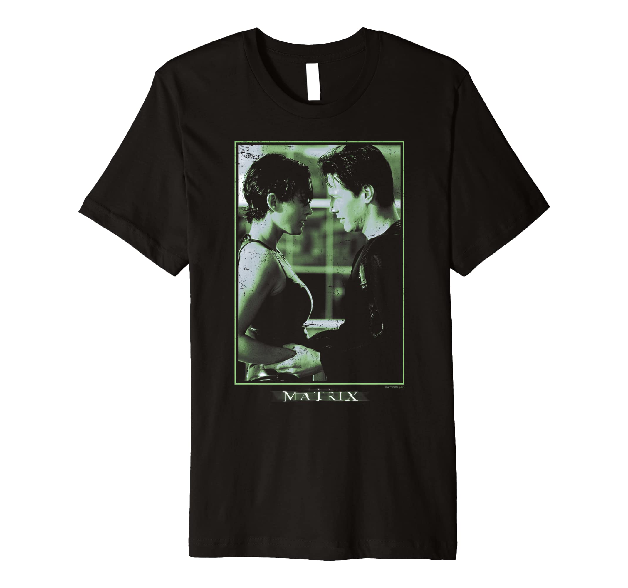 The Matrix Neo and Trinity Portrait Centered Premium T-Shirt