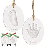 Baby Hand and Footprint Kit Girls, Boys - Personalized Babys First Christmas Ornament Kit, Newborn Christmas Gifts for New Mom, Cute Shower Gifts, Easy to Use Handprint Ornaments (Multi-Colored)