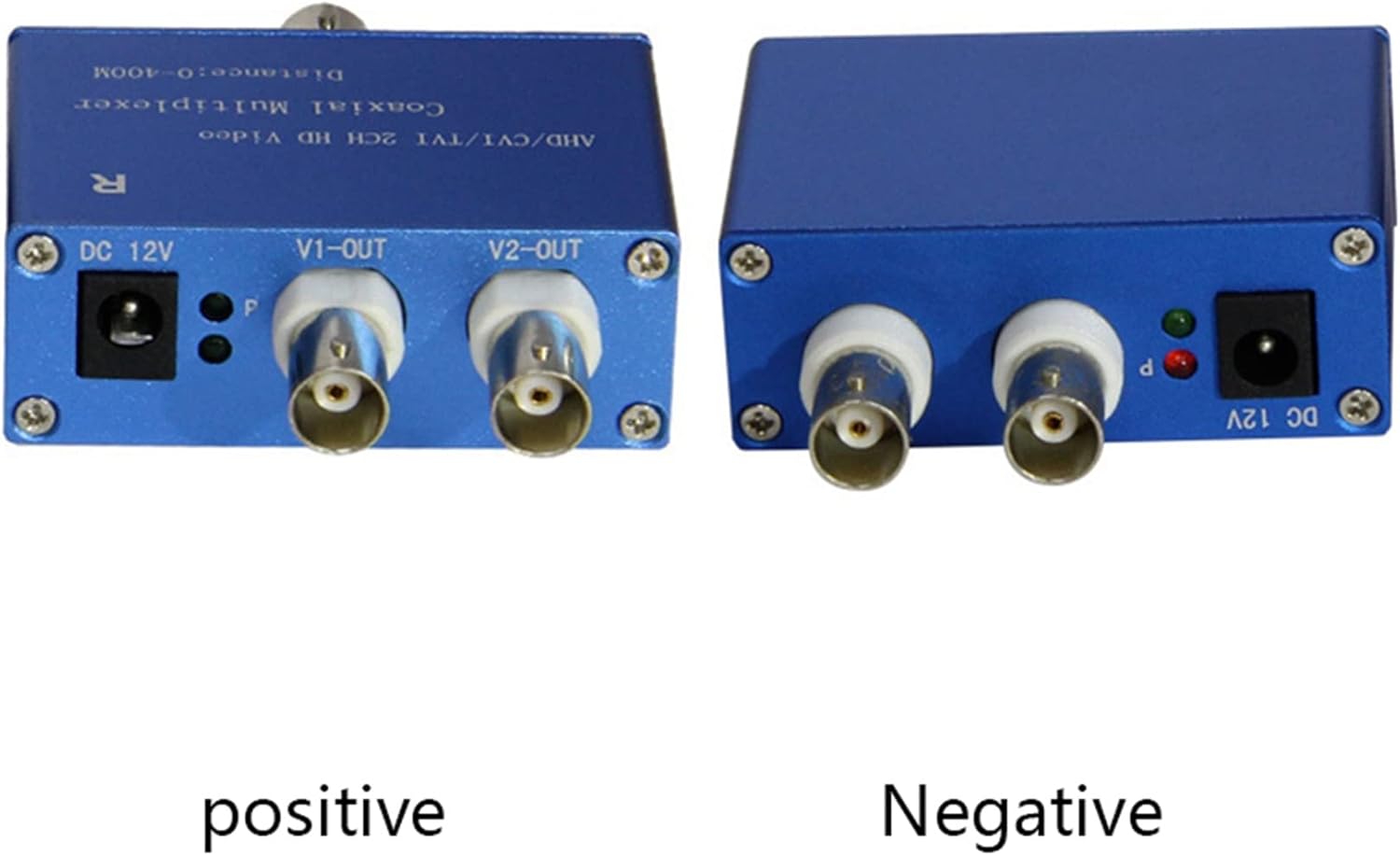 3X Two-Channel AHD/CVI/TVI1080P HD Video Multiplexer Coaxial HD Expander Adder for Camera