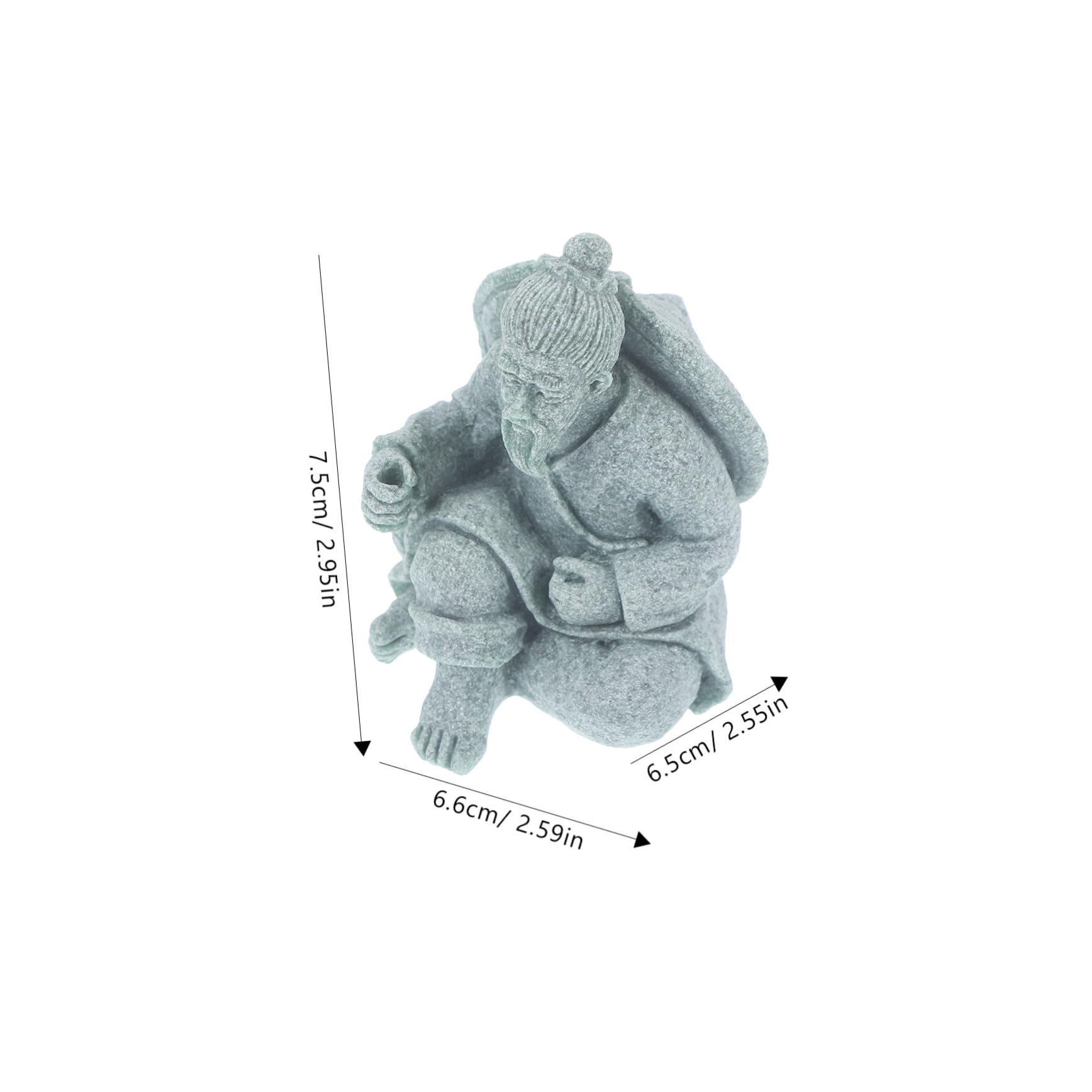 Toddmomy 5piezas Estatua De Pescador Miniatura De Arenisca Adorno para Acuario y Jardín Figurita De Anciano para Decoración De Paisajes y Té Pet