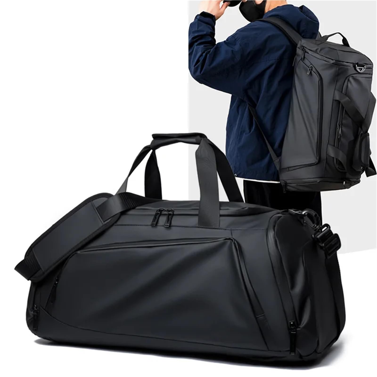 Sporttasche 1 Piece Large Fashionable Fitness Bag, Wet and Dry Separate Independent Shoe Compartment Handbag, Large Capacity Travel Bag, Outing Backpack