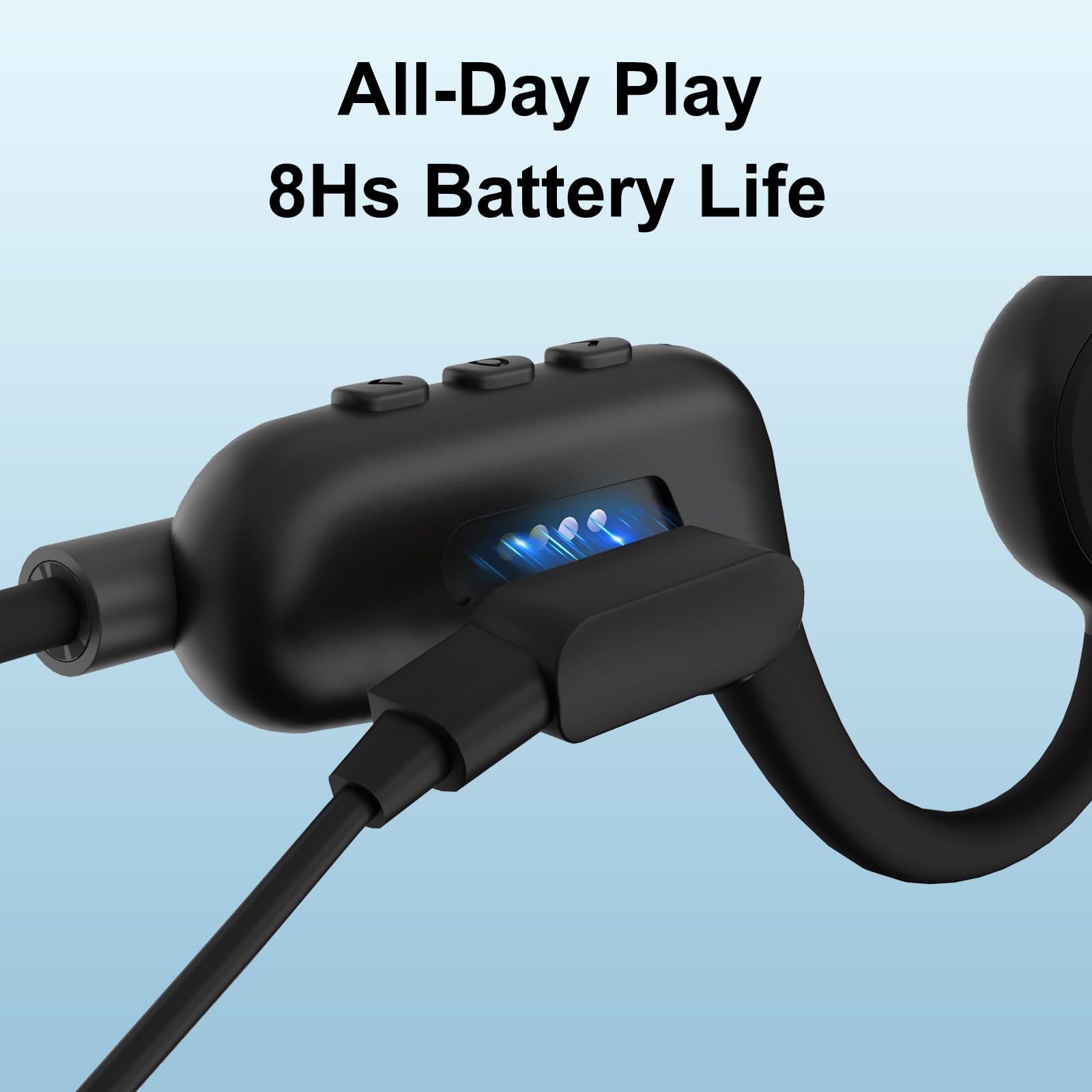 HIFI WALKER Auriculares Natacion Sumergibles, MP3 Acuaticos para Natacion IPX8 Resistente al Agua, Reproductor de música 32G, Bluetooth 5.3 Auriculares Sport de conducción ósea para Correr, Nadar