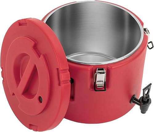 Miniatura 93 de DYNAMI Dispensador de bebidas aislado de acero inoxidable 304, dispensador térmico aislado de bebidas frías y calientes con grifo, para café, té