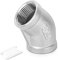 Vista 15 de TAISHER 2 piezas de acero inoxidable 304 accesorios de codo de 90 grados, tubo hembra NPT de 1 pulgada a 1 pulgada NPT hembra 304 accesorio