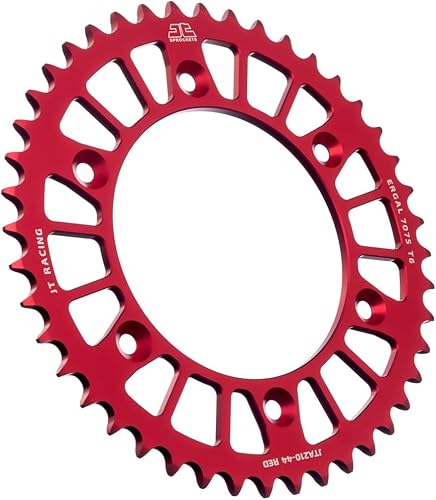 JT Sprockets JTA210.44RED Red Racelite Anodizado Aluminio 7075 T6 Piñón Trasero, Solo