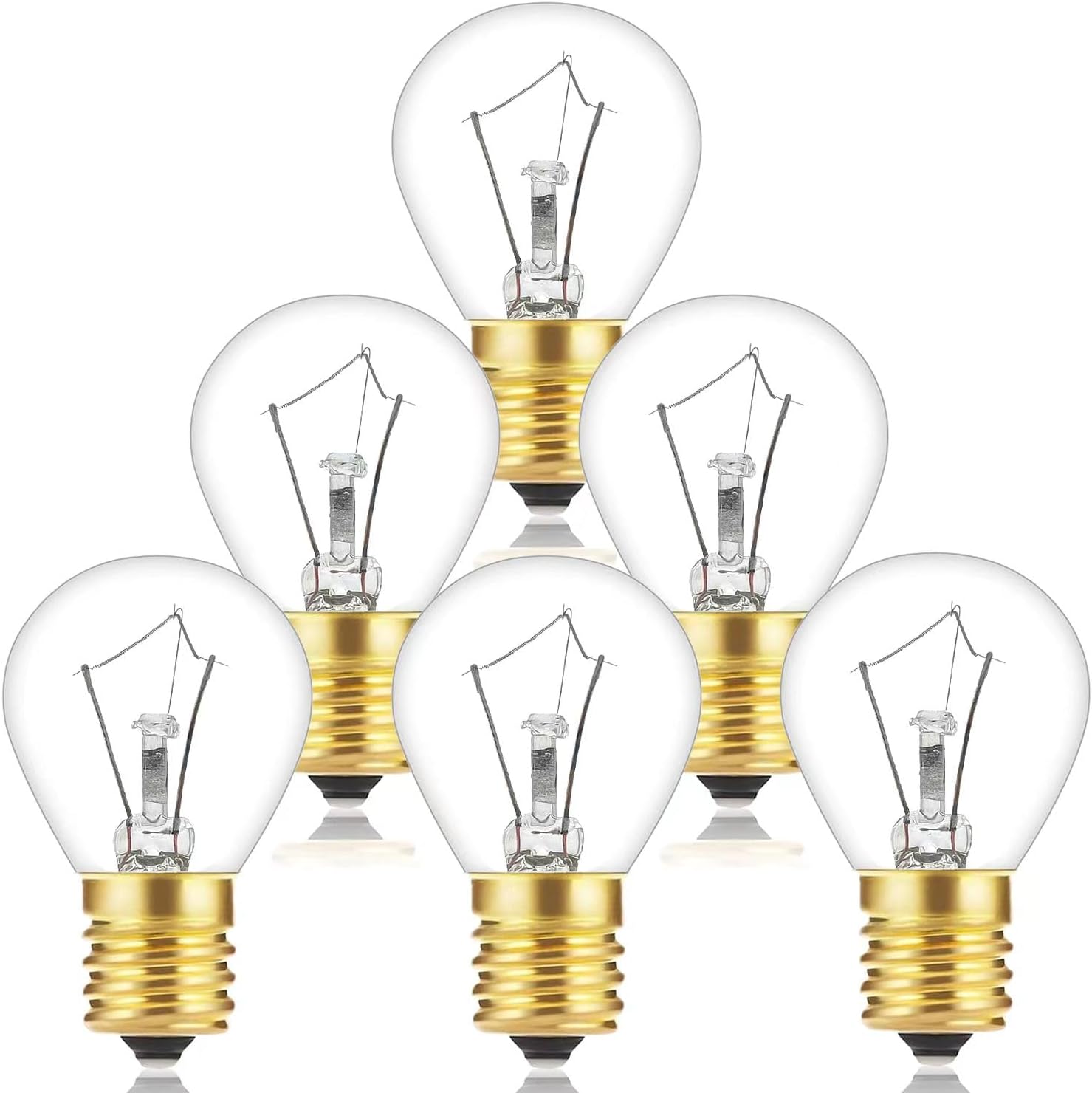 Lava Lamp Bulb 25 Watt, E17 Intermediate Base 6 Packs The Lava Original Replacement Bulb for 14.5-Inch Lava Lamp, Soft Warm White Glow, Long Life, High Temp Resistance, High-Output Heat S11 Bulb