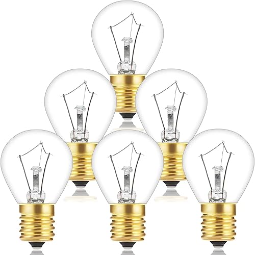 Miniatura 8 de Paquete de 6 bombillas de repuesto para lámparas de lava y purpurina – Bombillas reflectoras R39 E17 de 25 W, regulables, brillo blanco cálido