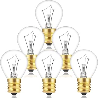 Lava Lamp Bulb 25 Watt, E17 Intermediate Base 6 Packs The Lava Original Replacement Bulb for 14.5-Inch Lava Lamp, Soft Warm White Glow, Long Life, High Temp Resistance, High-Output Heat S11 Bulb