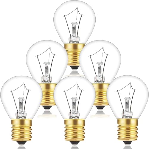 Lava Lamp Bulb 25 Watt, E17 Intermediate Base 6 Packs The Lava Original Replacement Bulb for 14.5-Inch Lava Lamp, Soft Warm White Glow, Long Life, High Temp Resistance, High-Output Heat S11 Bulb
