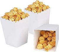 Vista 4 de Cajas negras para palomitas de maíz, mini caja de papel para palomitas de maíz, contenedor de cartón para palomitas de maíz para fiestas, paquete
