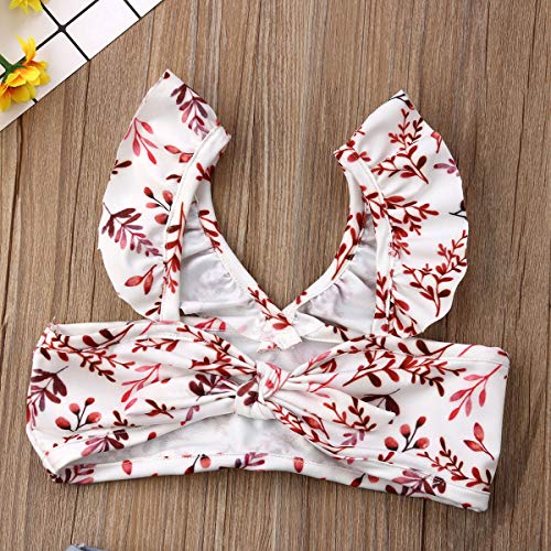 Toddler Infant Baby Girl Swimsuit Leopard Ruffle Swimwear Bikini Tankini Sunsuit 2Pcs Summer Bathing Suit4