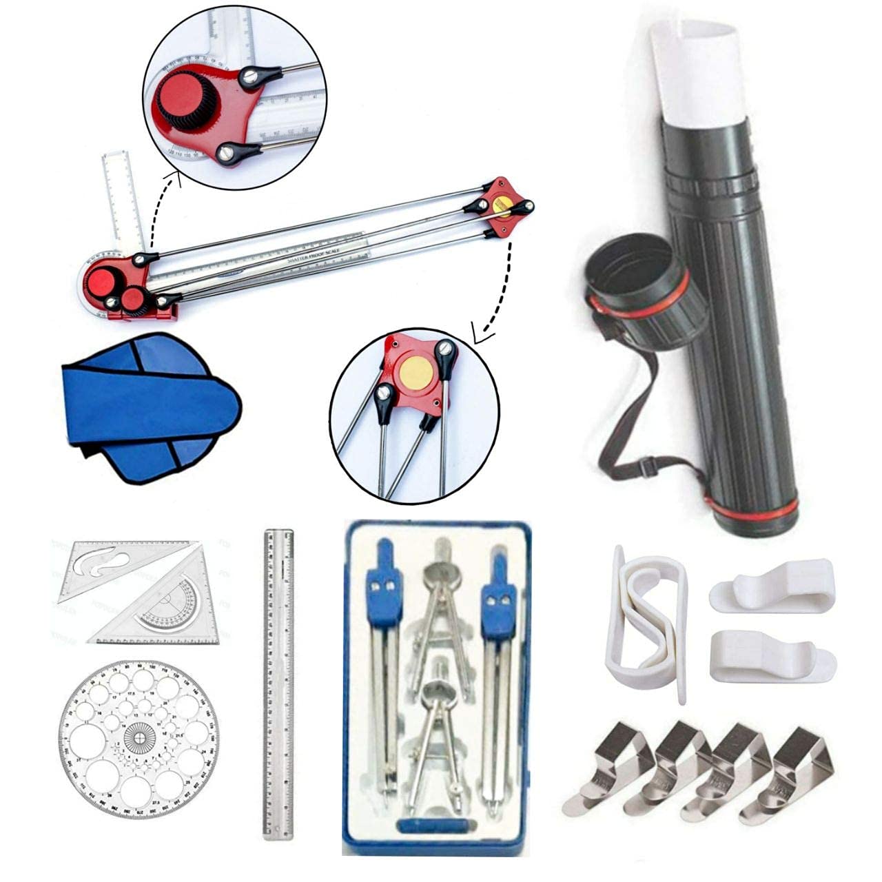 Buy NAUTICAL CRAFTS Mini Drafter Contains Sheet Container Tube, Scales