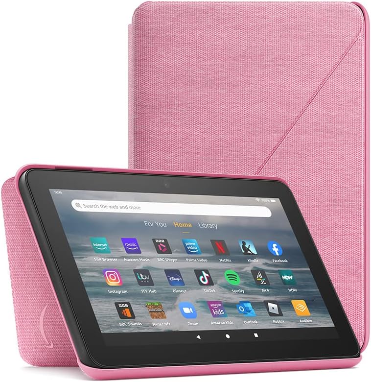 – Amazon Fire 7 tablet Fabric Cover | Only compatible with 12th generation tablet (2022 release), Wild Rose