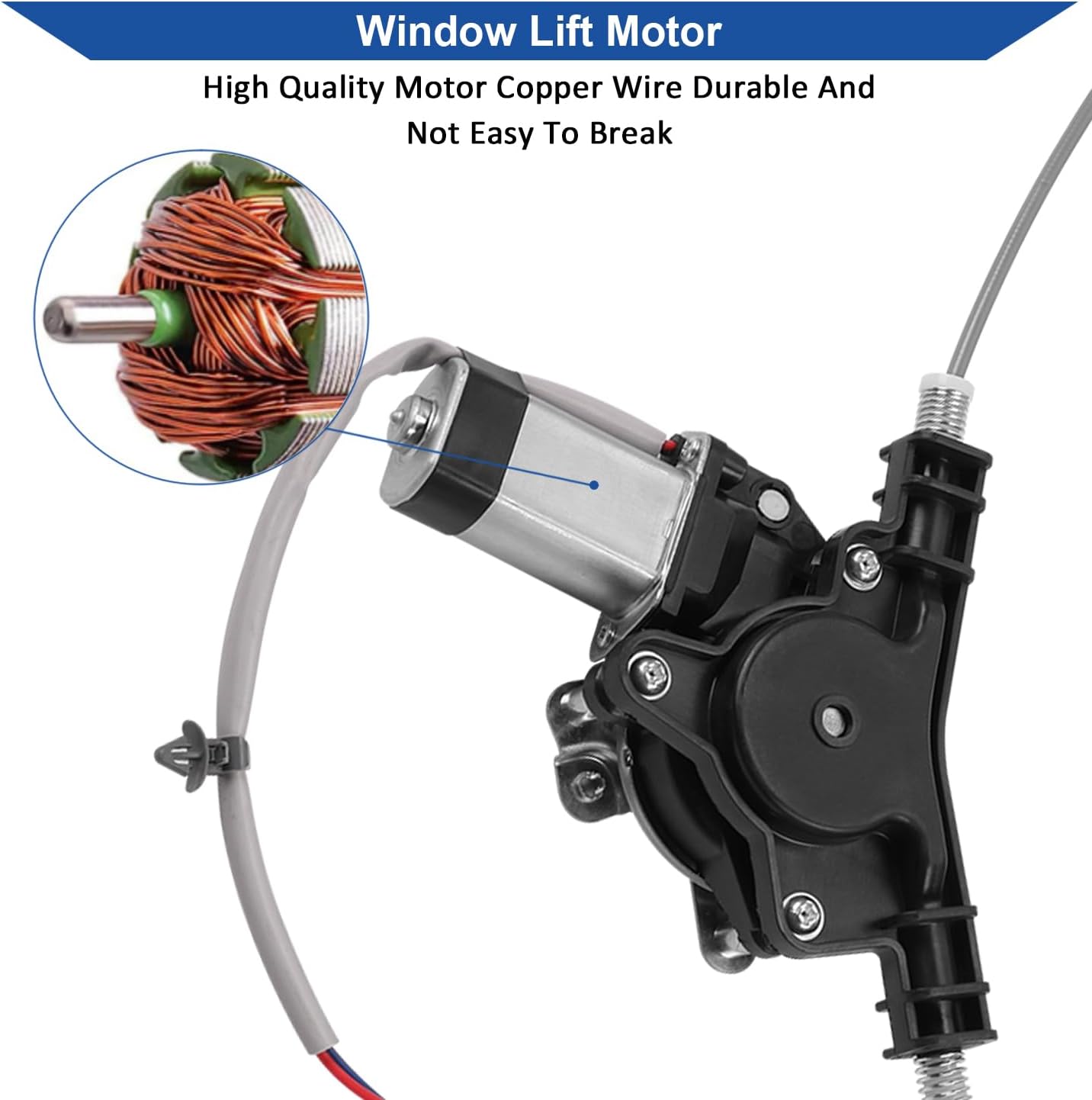 Obaee 748-980 Rear Left Driver Side Power Window Motor and Regulator Assembly Compatible with Nissan Armada 2005-2015/ Nissan Titan 2004-2015/ Nissan Pathfinder Armada 2004, Replace OE 827217S000