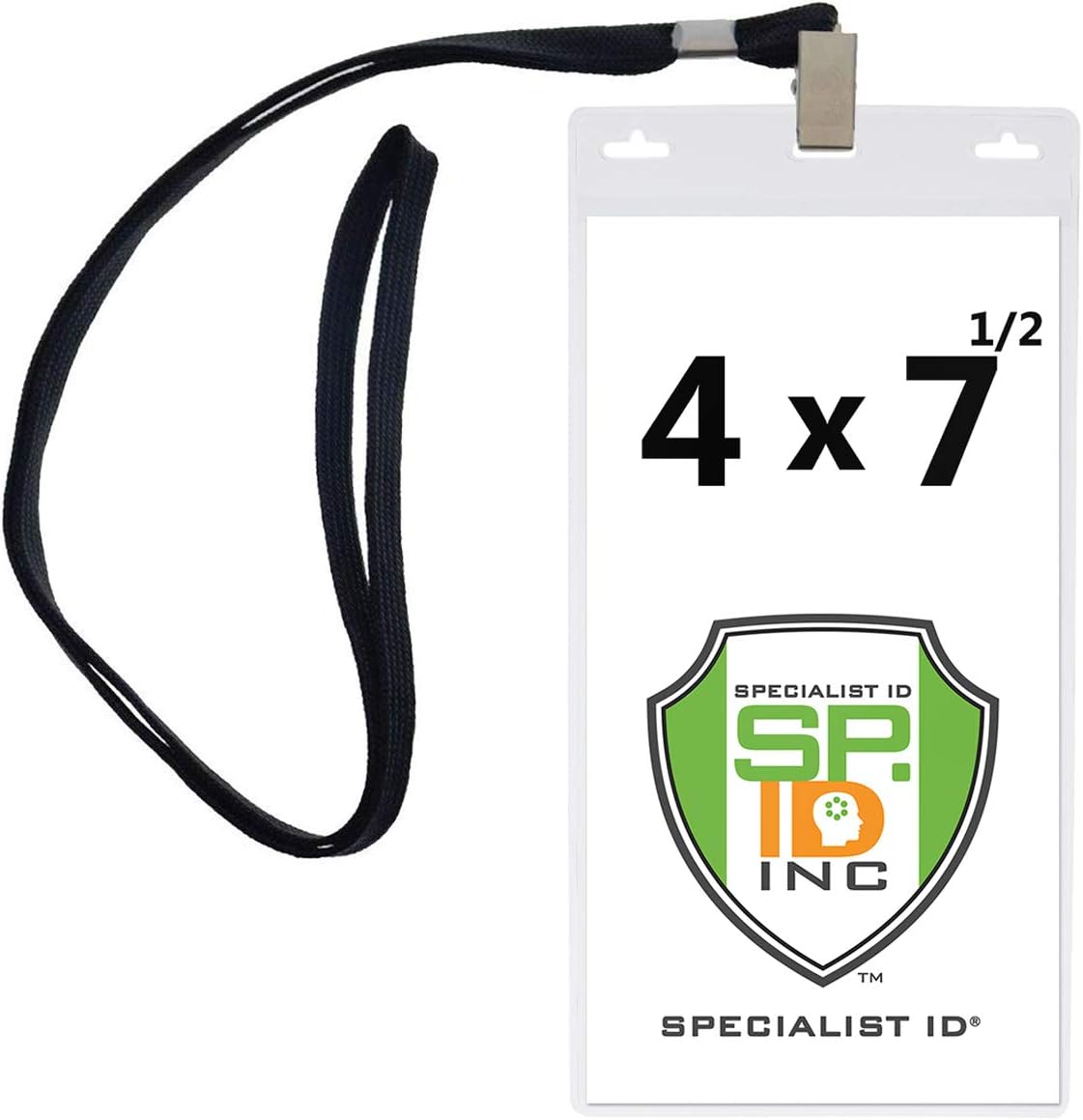 10 Pack - Special Event 4X7 Extra Large Ticket Holders with Lanyards for Pit Passes and Playoff Games (Black VIP)