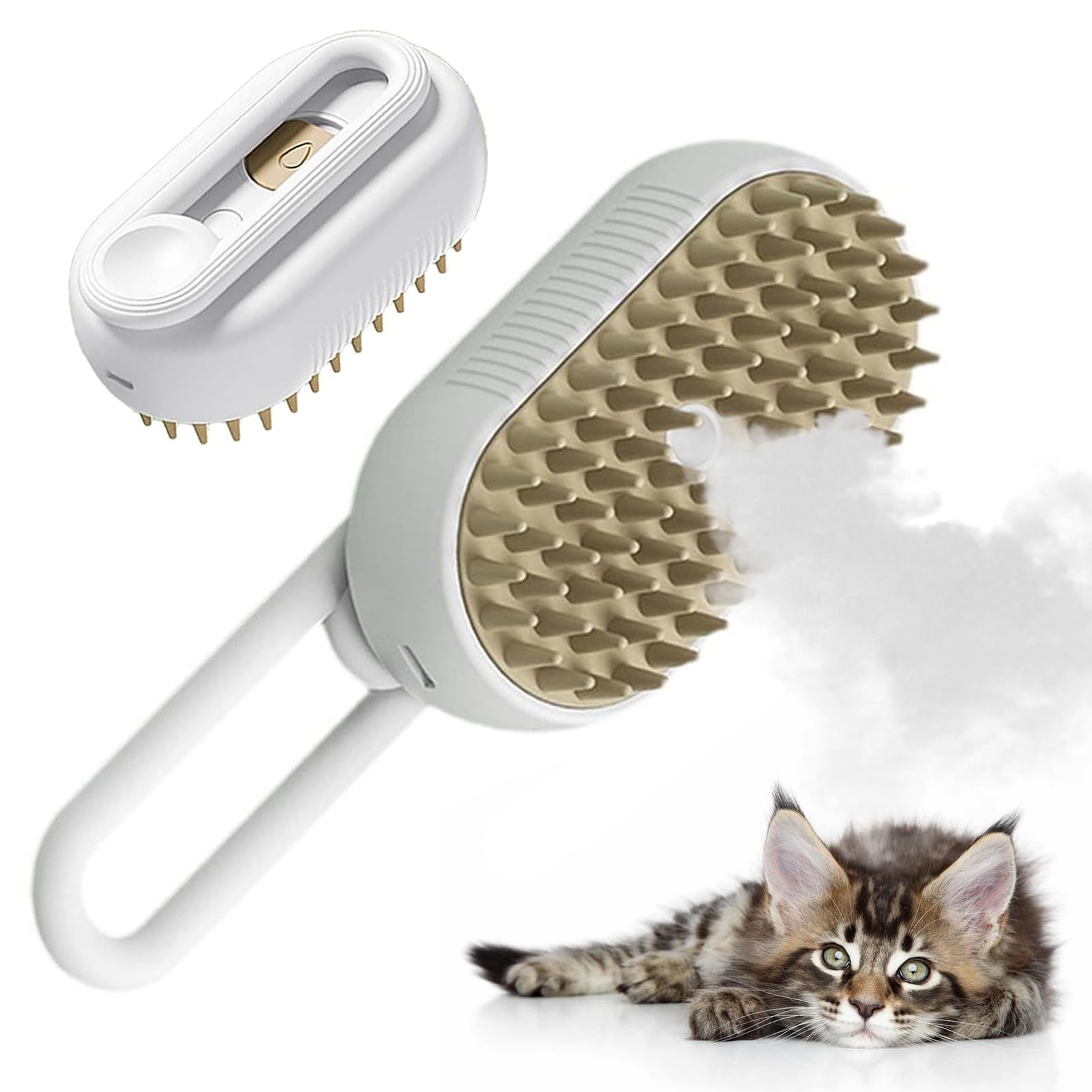 1 cepillo de vapor para gatos, cepillo de vapor para gatos, cepillo para gatos con vapor, cepillo para gatos, cepillo de agua para gatos, cepillo para gatos con agua, cepillo para perros con vapor,
