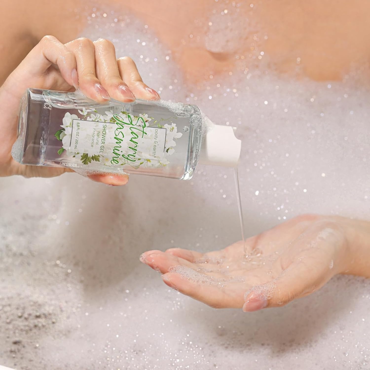BODY & EARTH Set de Regalo Mujer 11 Pcs Aroma de Jazmín Incluye Esencial, Sal de Baño, Gel de Ducha, Loción Corporal, Manos Crema, Regalos Mujer para Navidad Cumpleaños