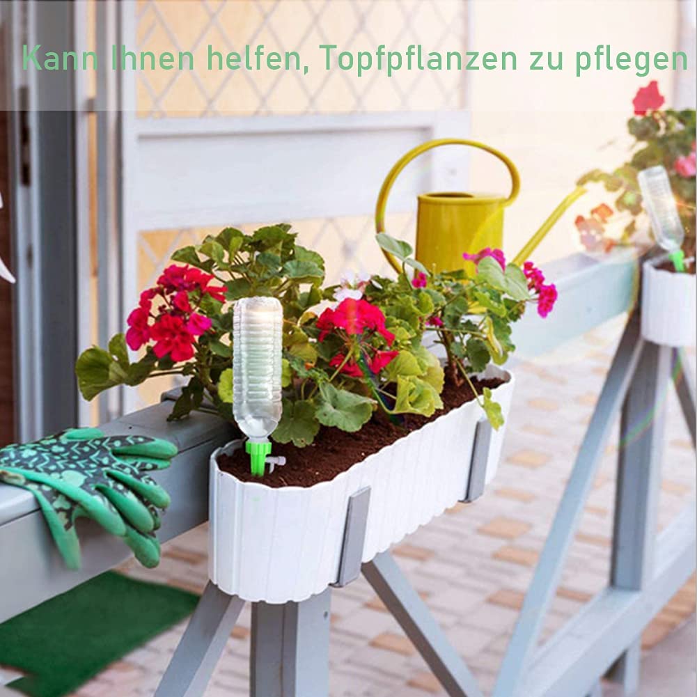 Automatisch Bewsserung Set 16 Stck Bewsserungssystem Topfpflanzen  Einstellbar mit Steuerventilschalter Automatische Bewsserung  zimmerpflanzen Pflanzen Bewsserung im Urlaub (Oval) : Amazon.de: Garten