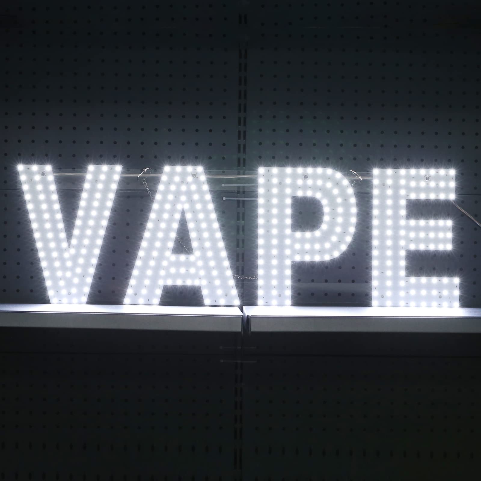 Amazon.com : 30"x10" Large LED VAPE Sign for Smoke Shops, Super Bright  Unique Design VAPE Sign with Hanging Installation, High Visibility for  Stores Retail Shops Window (White) : Office Products