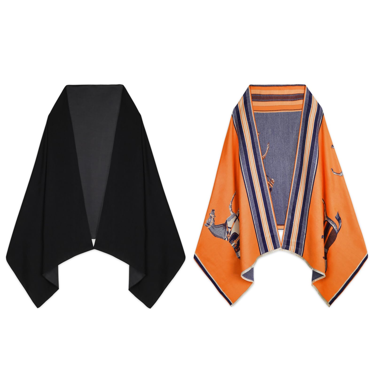 EXTREEScarfs for Women Pashmina Silky Shawl Wrap for Evening Dressing Blanket Open Front Poncho Cape