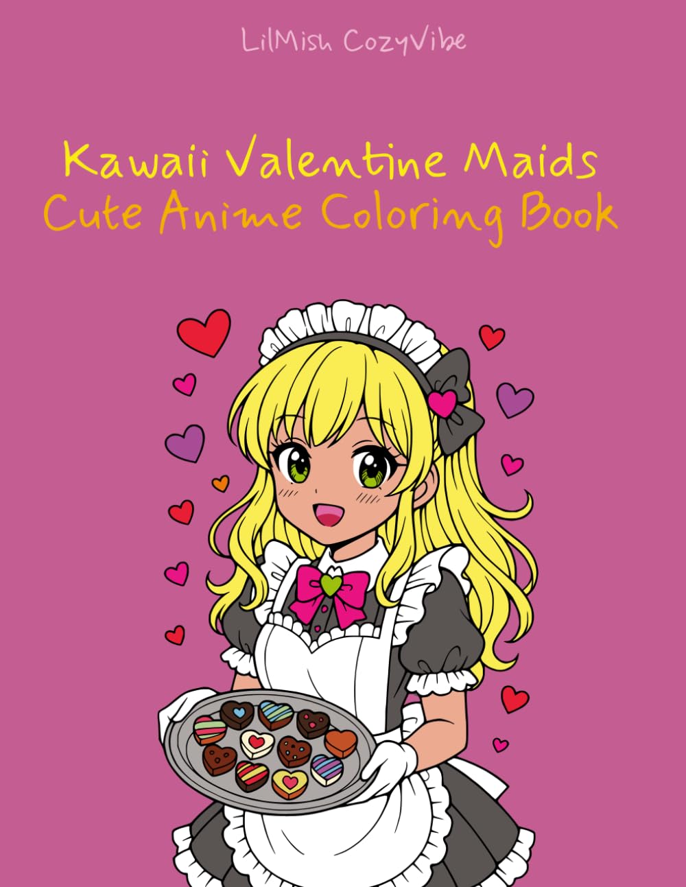 Kawaii Valentine Maids – Cute Anime Coloring Book