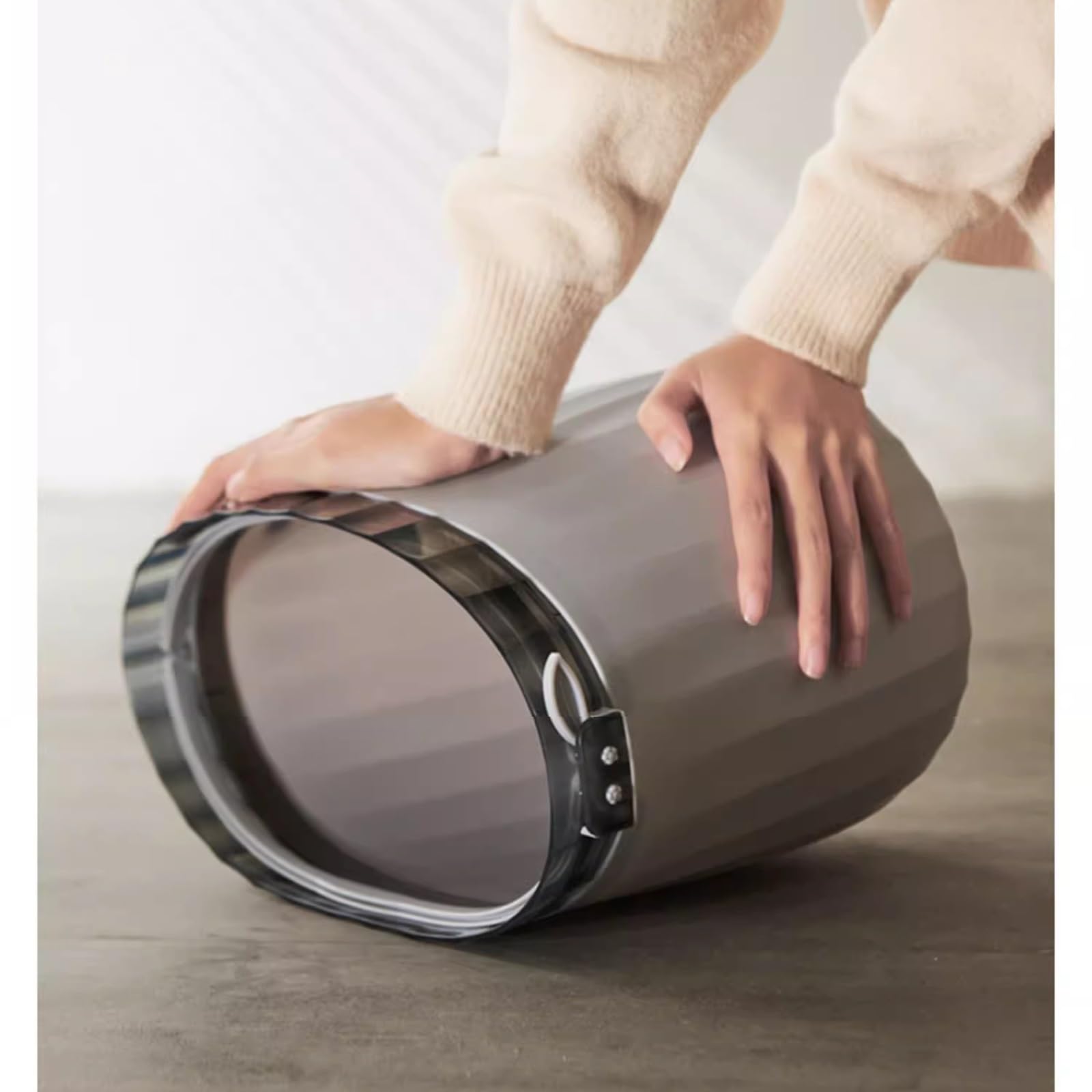 Poubelle Avec Couvercle à Fermeture Douce - 13 Litres, Design Étroit - Pour Salle De Bain, Chambre, Bureau - Couleur Moderne