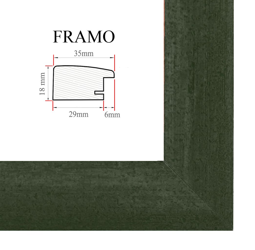 FRAMO35 Cadre Photo 21x21 Cm Érable – Cadre Bois MDF 35 Mm Large, Verre Acrylique Anti-Reflet Incassable, Fabrication Allemande Sur Mesure