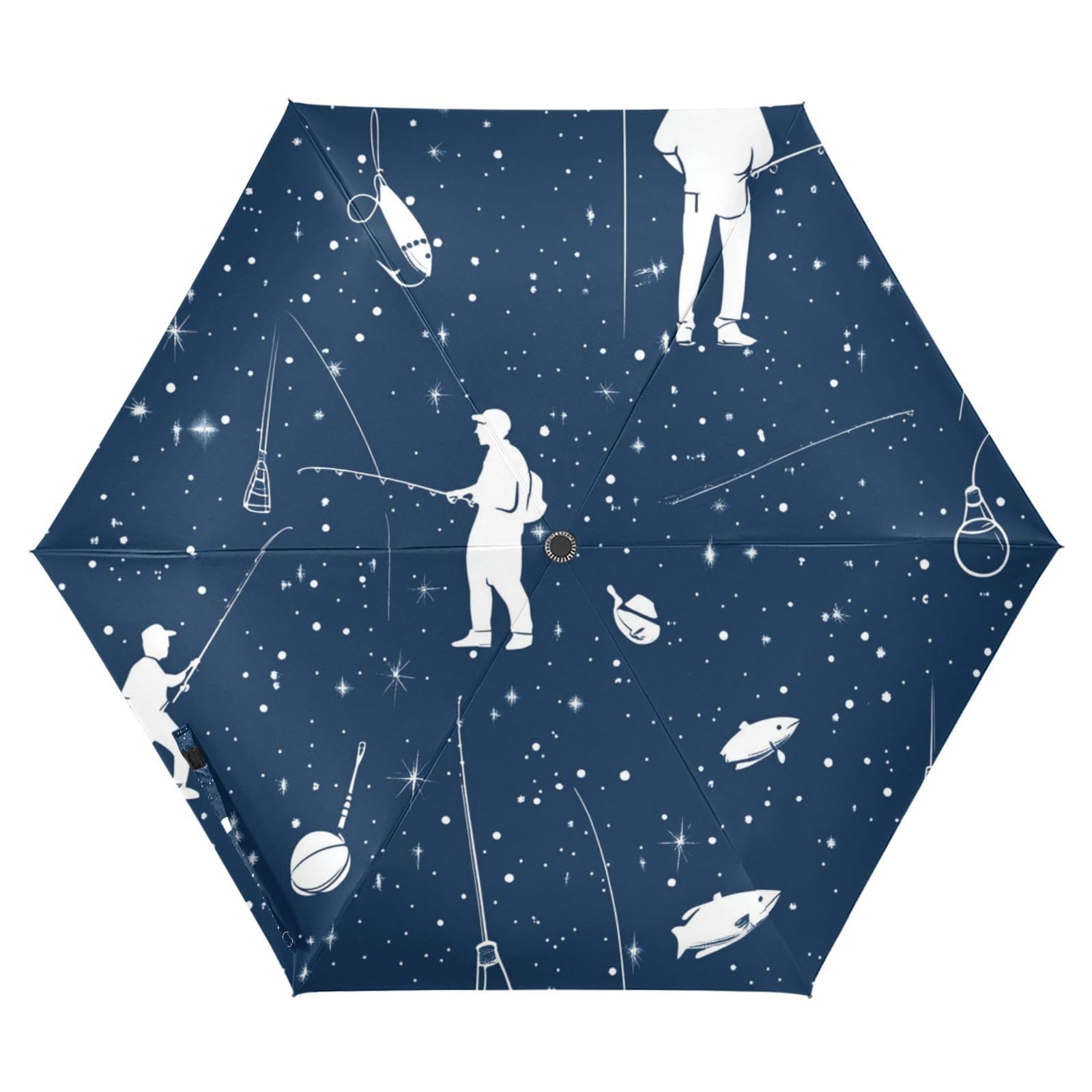 Fathers Day Blue Fish Tool kids umbrella boys 8-10 39 Inch windproof sun-proof waterproof auto open close for rain heavy duty for Good for Car, Golf, and On-the-Go Outdoor Defence Accessories