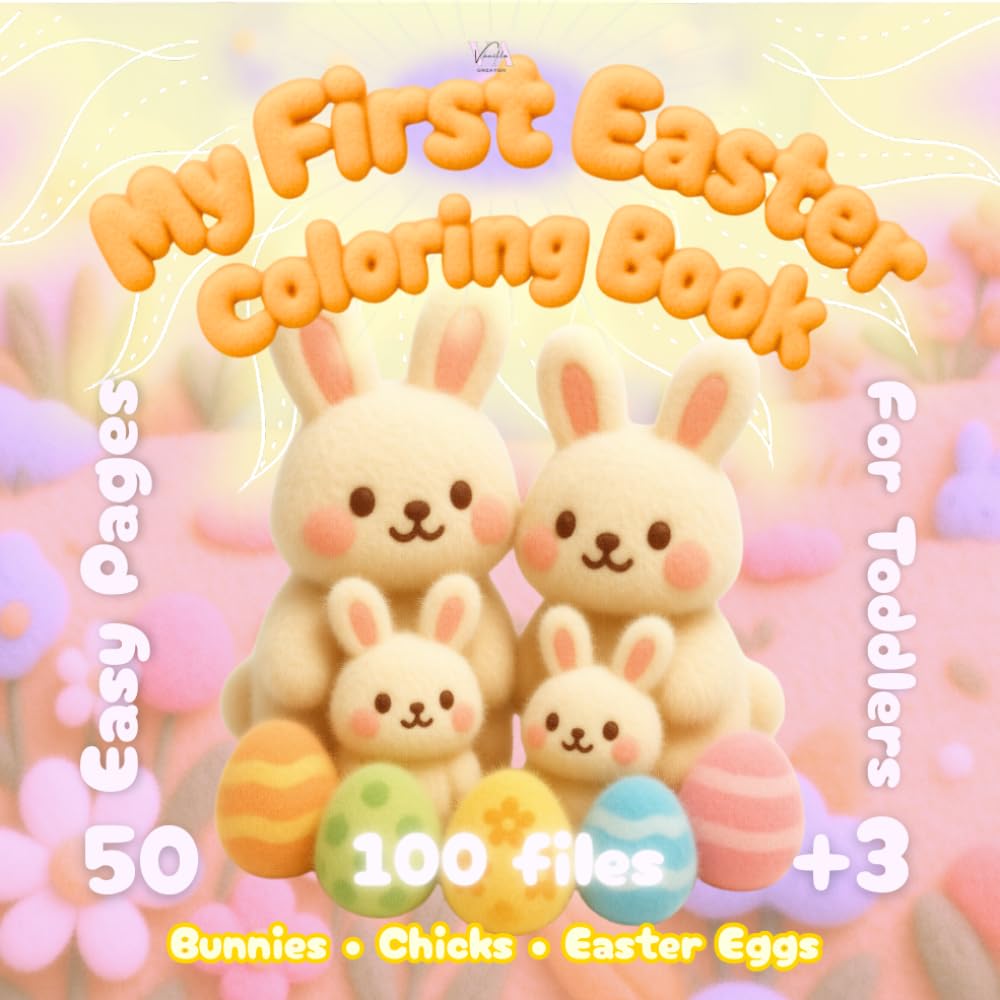 My First Easter Coloring Book – Cute Bunnies, Baby Chicks & Easy Fun: for Toddlers – Simple & Adorable Pages