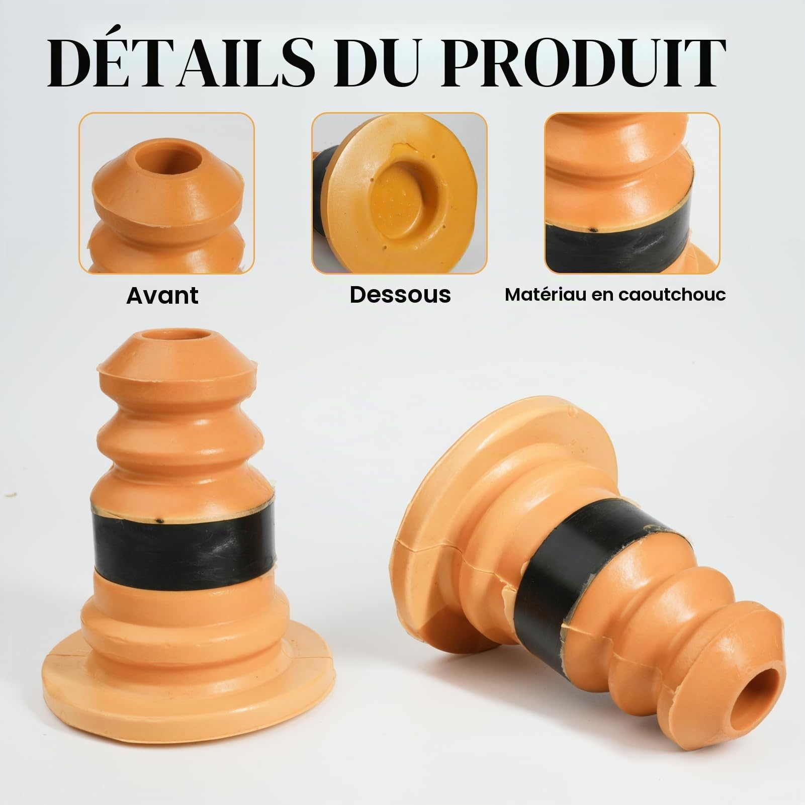 6pcs Butée de Suspension Arrière Caoutchouc avec ressorts de suspension arrière pour C4 picasso DS5 5008 Berlingo Partner Bump Stop elastique Suspension 5102R6 5102R7 5102R8 516690 516450