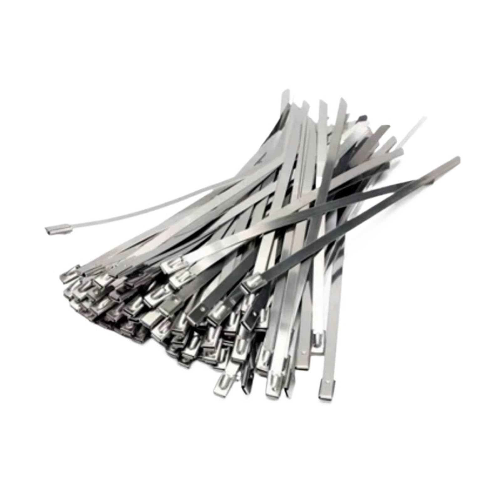 LYVQZPWLRcâble en acier inoxydable, Lot de 10/20 colliers de serrage en acier inoxydable for tuyau d'induction, largeur 4,6 mm, 100-700 mm, matériau 304(4.6x400mm,10pcs)