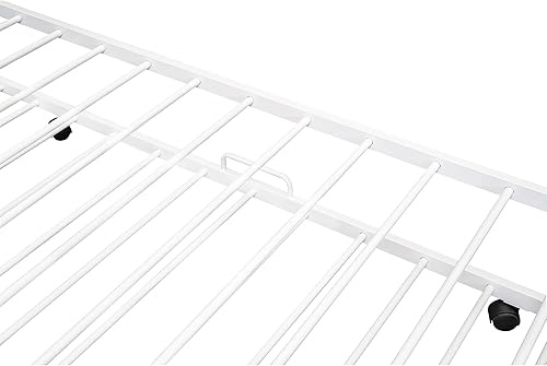 Miniatura 6 de Merax Cama de metal con nido, cama de casa de tamaño individual con techo y listones de metal